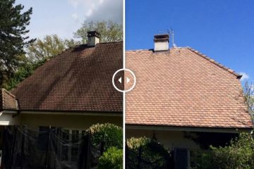 Nettoyage toiture en Rhône-Alpes - Un toit propre et éclatant